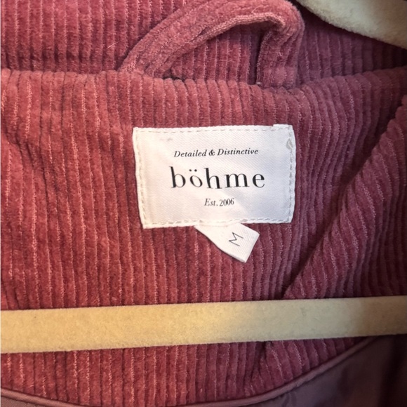 bohme Two-Tone Corduroy Puffer Jacket in Rose and Merlot - Picture 4 of 5